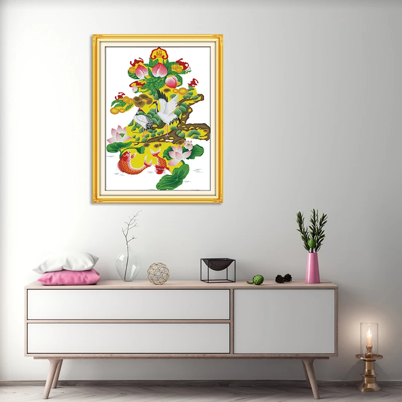 Joy Sunday китайский Набор для вышивки крестиком долговечный напечатанный холст 11 и