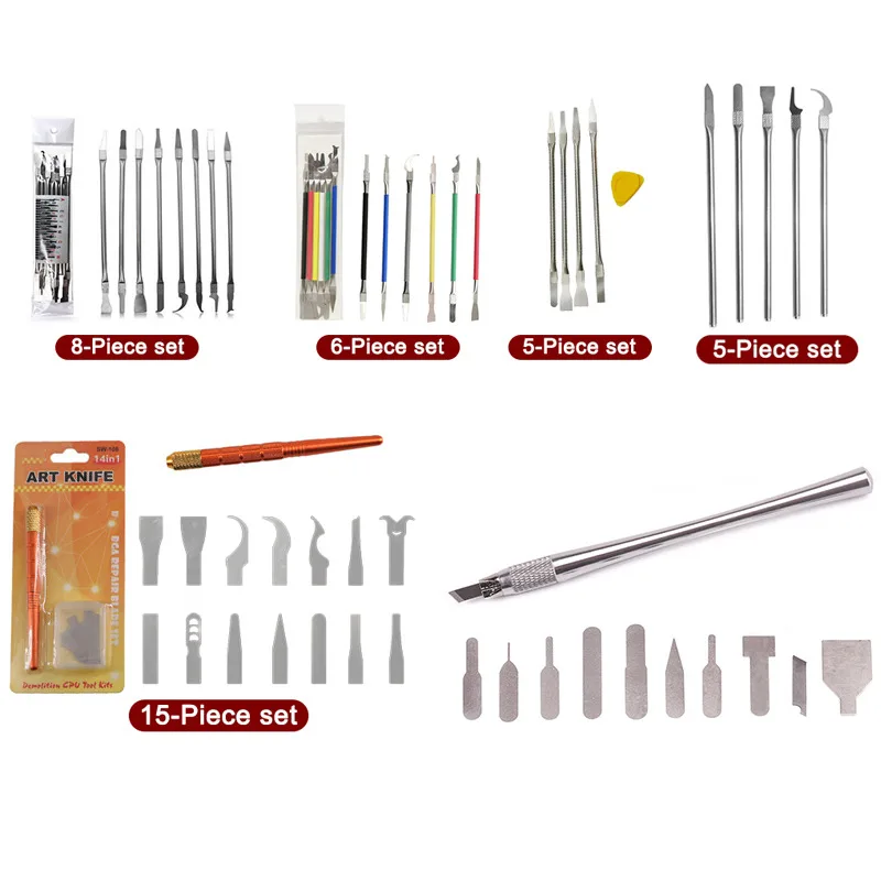 Universal Repair Tools Kits For Phone Laptop Disassembly Pry Opening Tool IC Chip CPU Metal Remover Set Hand | Инструменты