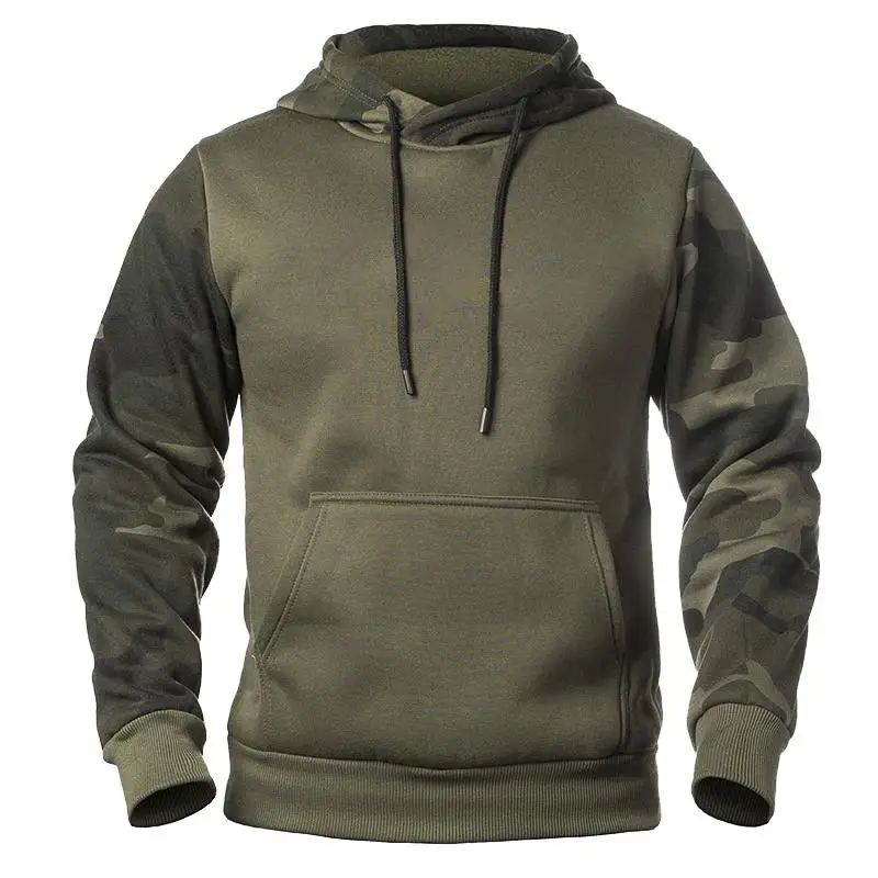 

Hip Hop Pullover Hoody Fleece Hoodies New Men's Fall/winter Casual Sweater Camouflage Color Matching Hooded Plus Size Sweater