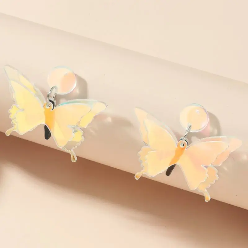 Блестящие акриловые серьги Cyberpunk с блестками нот и ракетами крупные необычные