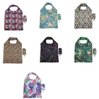 Многоразовые сумки для покупок N0HB, складная моющаяся сумка для продуктов, экологически чистая водонепроницаемая сумка-кошелек с карманом