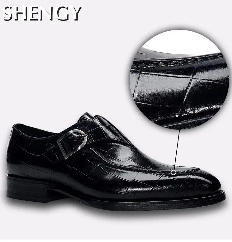 2020 Мужская обувь Роскошные кожаные туфли с низким берцем Свадебные острым носком