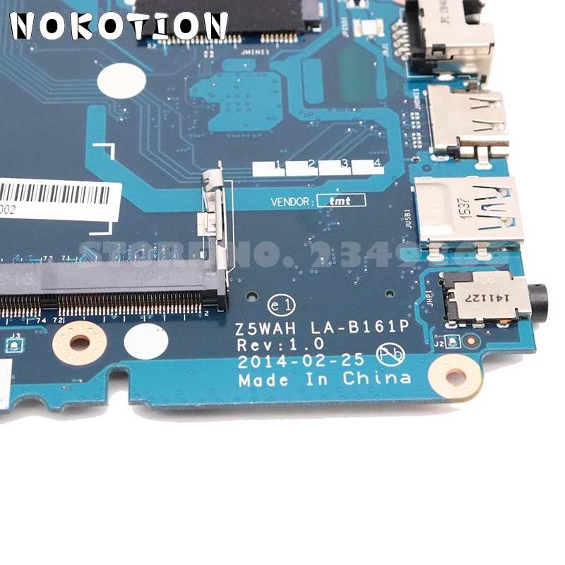 NOKOTION NBV9M11001 NB.V9M11.001 для ноутбука Acer aspire E1 571 P256 E5 материнская плата Z5WAH LA B161P ЦП DDR3L|z5wah