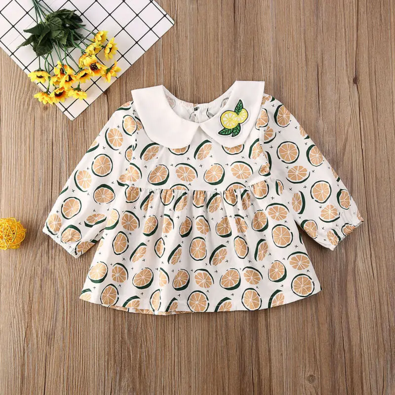 2020 милое платье-пачка с принтом лимона для новорожденных девочек сарафан
