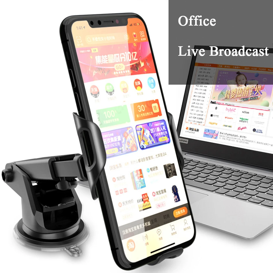 Автомобильный мобильный удобный держатель с присоской для смартфона подставка
