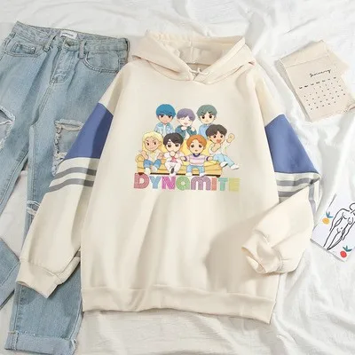 

Женские толстовки Harajuku с мультипликационным принтом Kpop Youth League, новая Корейская толстовка K pop, Мужской пуловер, зимняя уличная одежда, теплы...