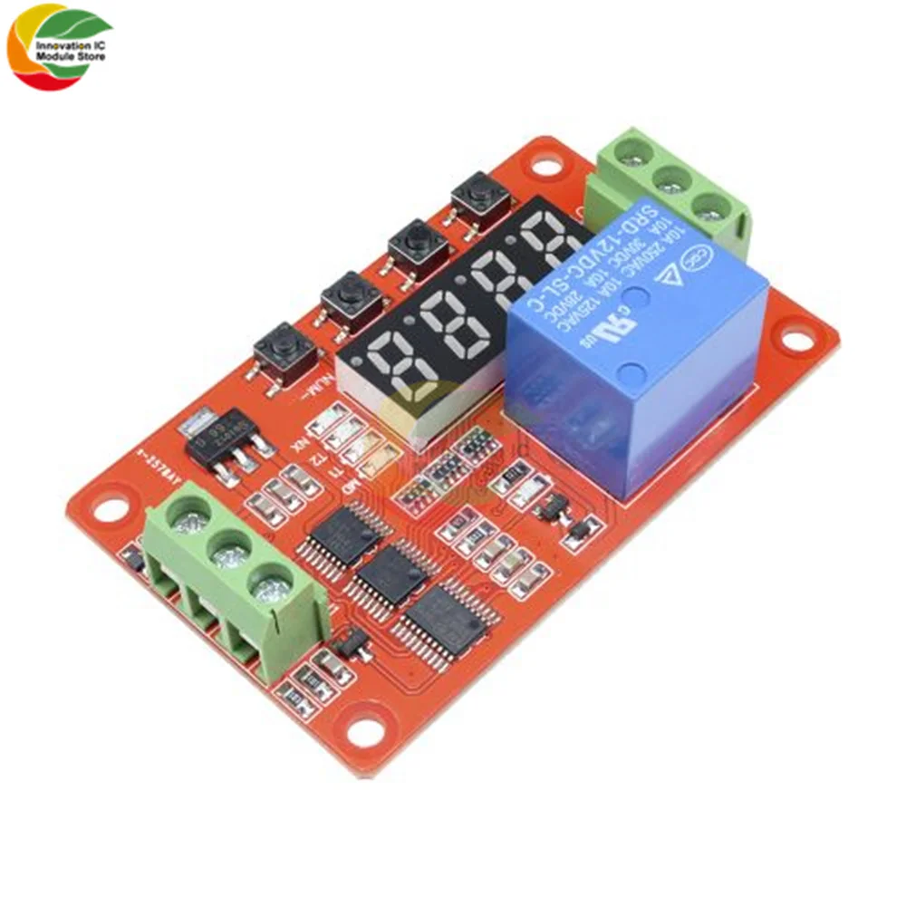 Реле времени 12 В постоянного тока светодиодный ное Цифровое реле с