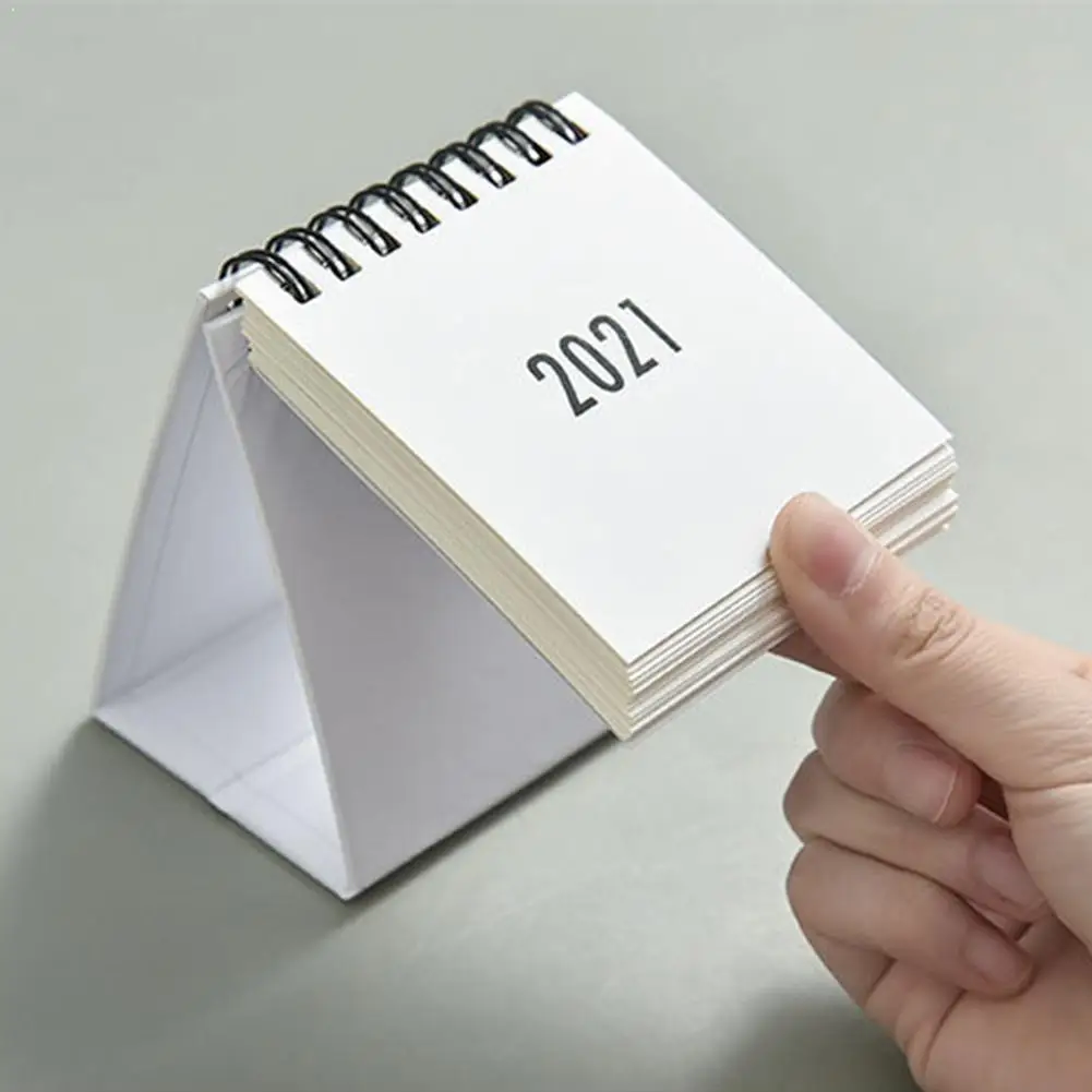 2021 тонкий Простой Настольный календарь освежающий мини офисные школьные