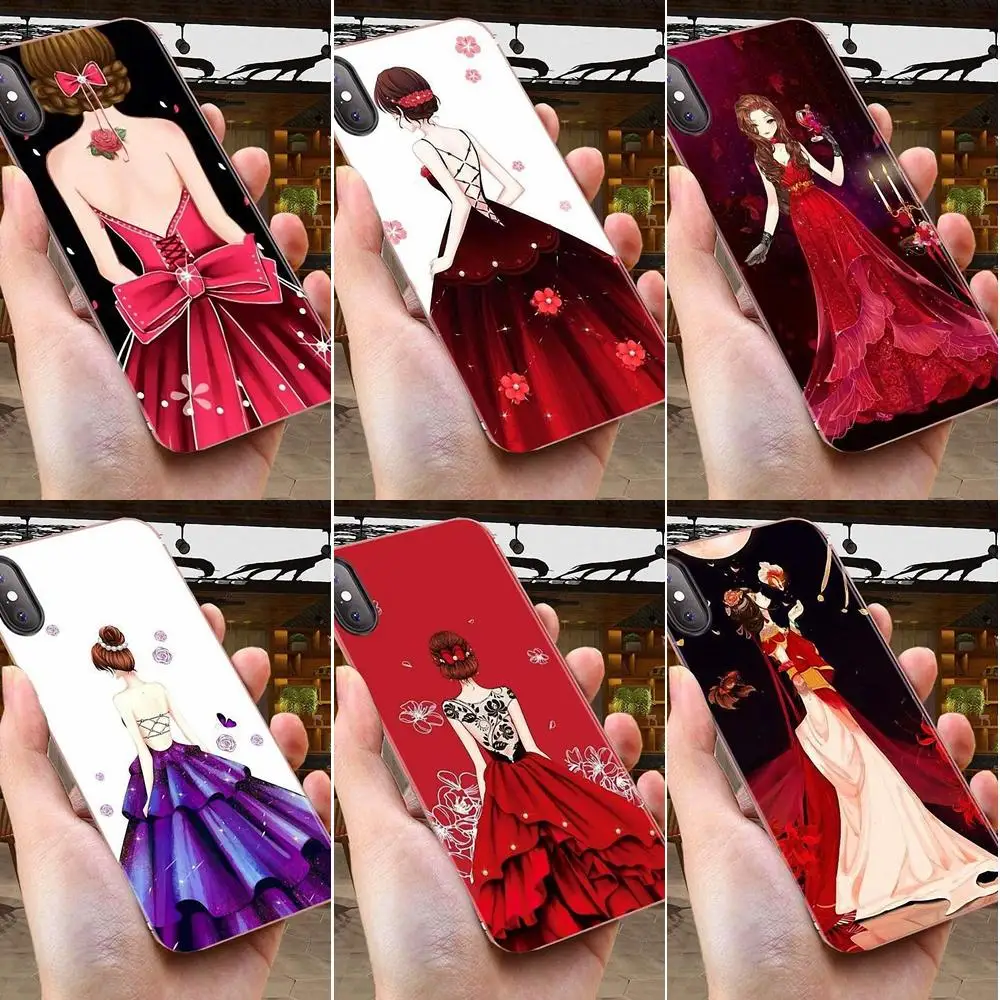Свадебное платье для девочек мягкий TPU мобильный чехол телефона Samsung Galaxy Note 10 A10E