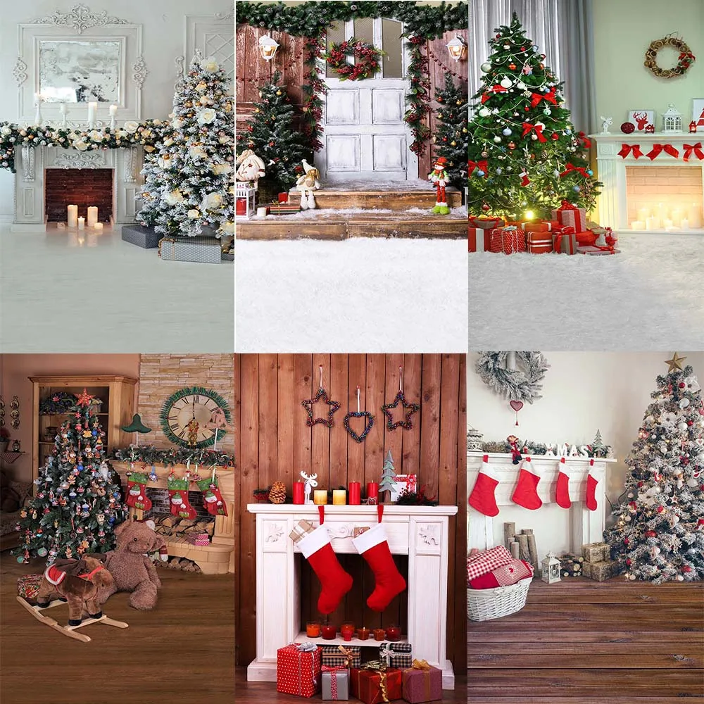 

Avezano фон для фотосъемки с изображением зимы веселая Рождественская елка камин подарки фонов для фотосъемки в студии фотозонт Декор