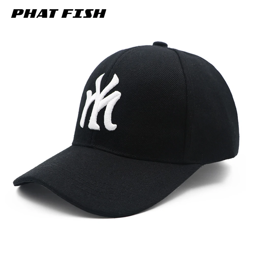 

PHAT FISH Adjustable Bassball Cap Outdoor Fishing Camping Hat Polo Style Unisex Black White Pink Cotton Caps