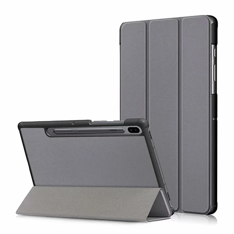 PC-Gray Ультра тонкий чехол для samsung Galaxy Tab S6 10,5 SM-T860 SM-T865 Подставка для планшета умный чехол для samsung Galaxy Tab S6 Чехол+ пленка - Цвет: PC-Gray
