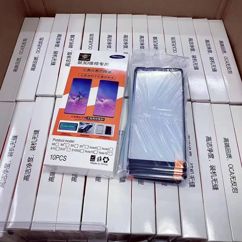 1 шт. 2 в OCA уже установленное Сменное стекло для Samsung Galaxy S8 S9 S10 Note 8 9 10 Plus сенсорный