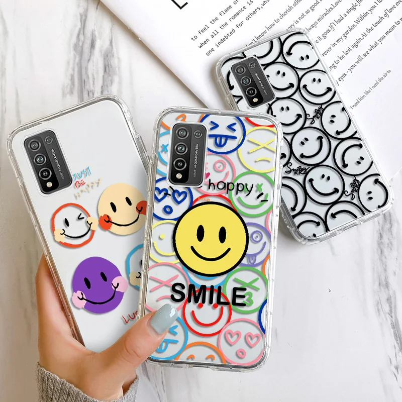 

P Smart 2021 Case For Honor 10X Lite 10i 20 Pro 8S 8X 9A 9X 9C 20S Cases Soft Funda Huawei P30 Lite P20 P40 Nova 5T Smile Covers