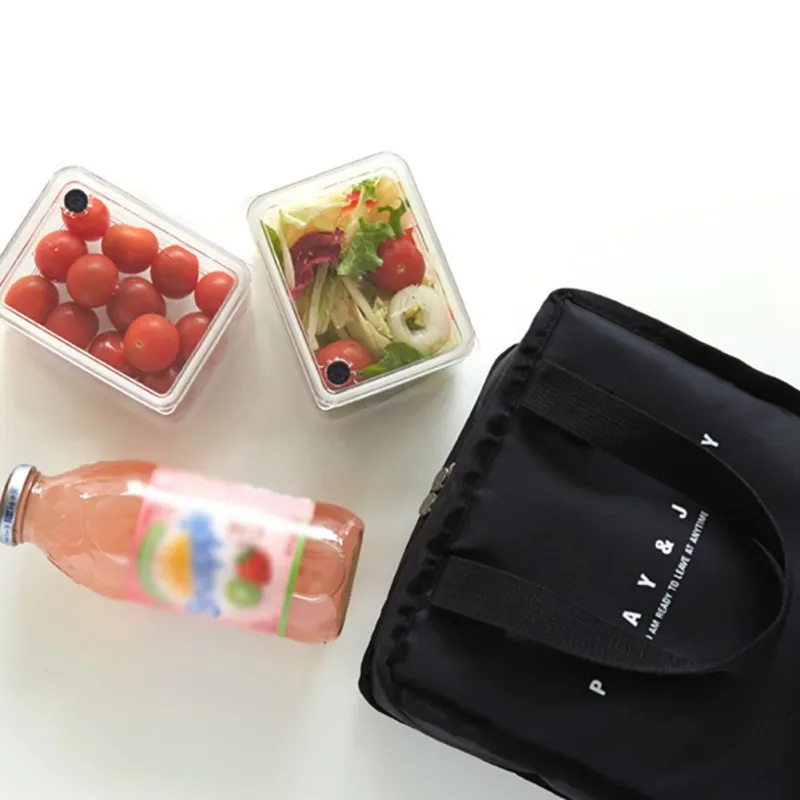 

1 Piece High Quality Polyester And Plastic Mini Daily Insulated Lunch Bag Cool Bag Picnic Lunch Box Food Storage Durable