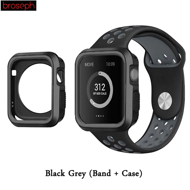 Watch Protector Bumper for Apple watch 4 Case 40mm 44mm Silicone Watch Cases Cover for Iwatch Series 3 2 1 Strap 38mm 42mm
