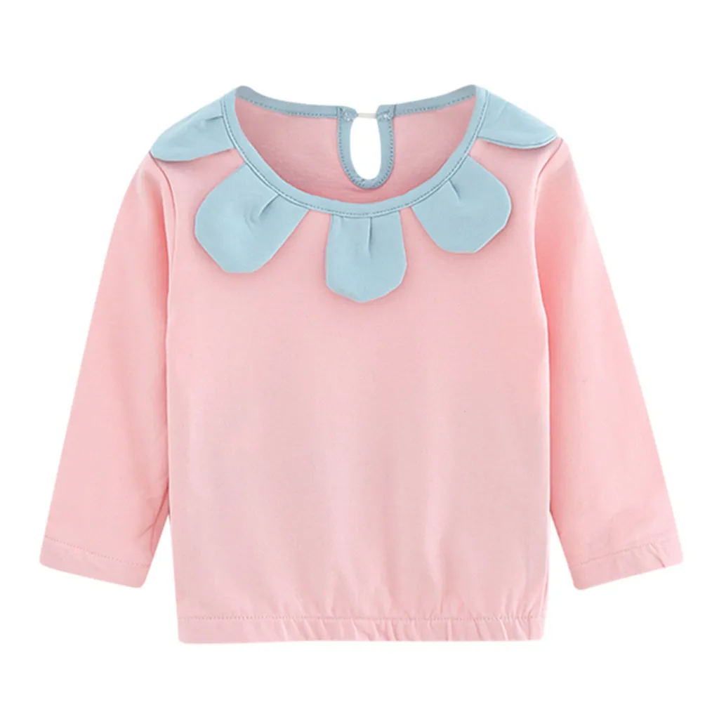 Kids T-Shirt Toddler Kid Baby Girl Clothes Autumn/Spring Long Sleeve Flowers Pullover Sweet T-shirt Tops With good quality