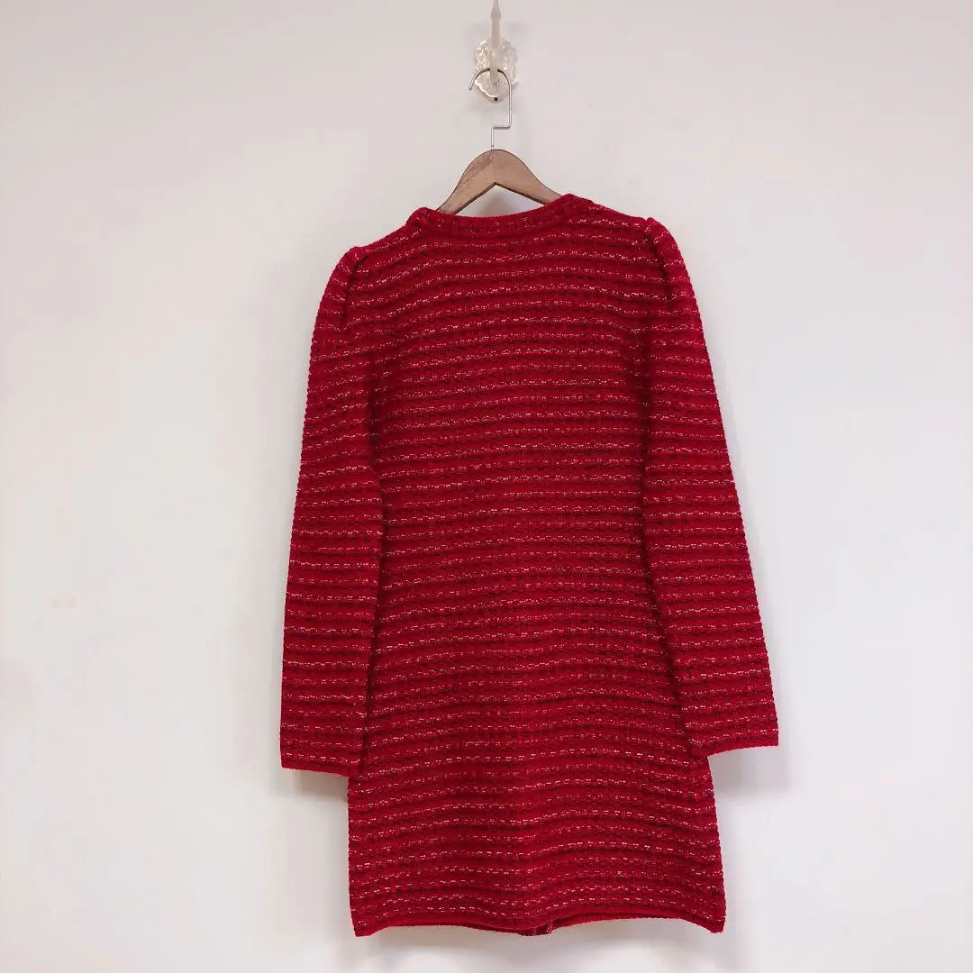 

Women Dress 2021 Autumn/winter New Mixed Knitted Cardigan Slim Dress