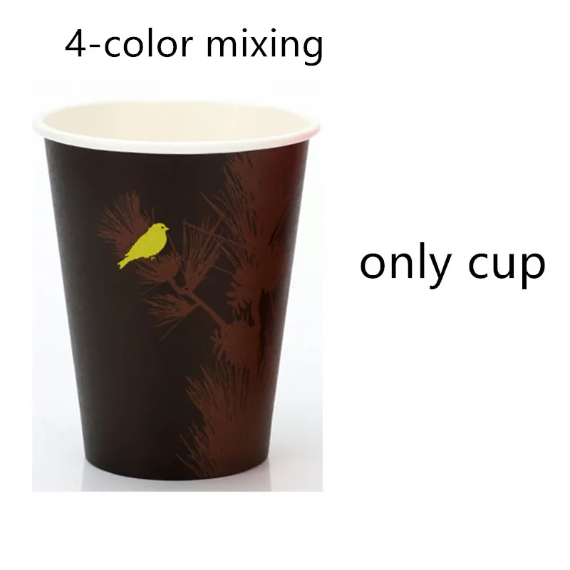 only cup 50 шт. высококачественные креативные вечерние Одноразовая чашка для чая бумажный стаканчик для кофе горячий и холодный напиток на вынос упаковочные кружки с крышками - Цвет: only cup