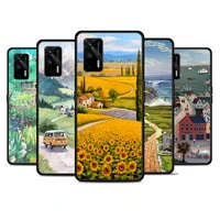 beautiful scenery painting for realme 8 gt neo flash edition explorer master q3 pro narzo30 c21 c20 c11 c20a c21y phone case