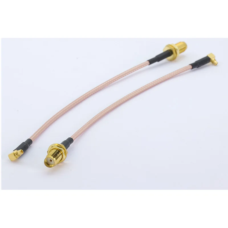 22 шт./лот SMA женский переборка к MMCX Мужской правый угол РЧ кабель в сборе RG316 Pigtail 26