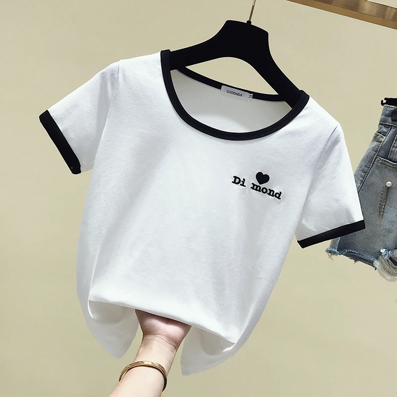 Зеленая футболка авокадо женская с короткими рукавами летняя Новинка тонкое