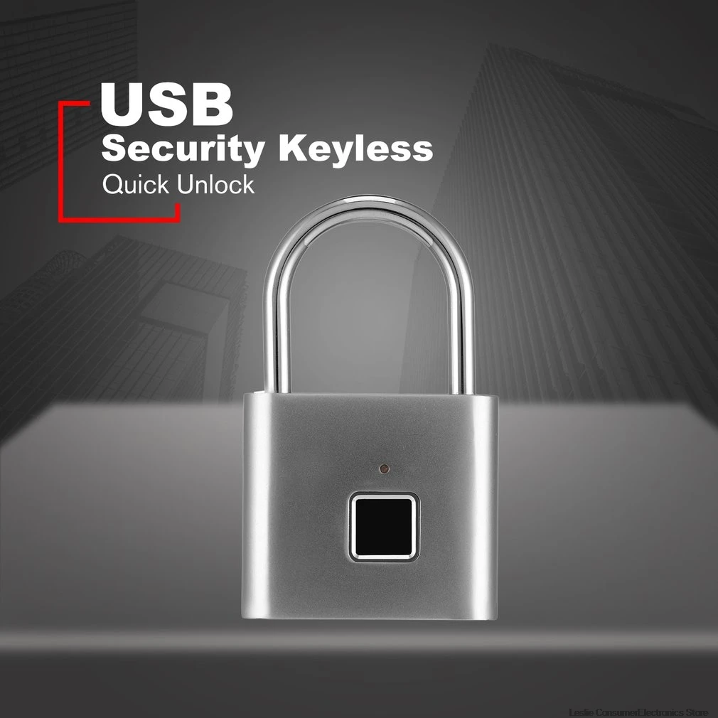 Золотой безопасности без ключа USB Перезаряжаемый биометрический дверной замок Умный Замок быстрая разблокировка цинковый сплав металлический саморазвивающийся чип