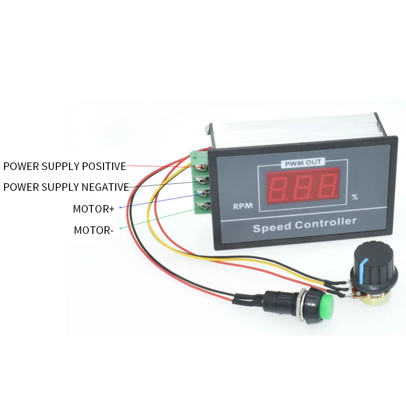 30A цифровой светодиодный дисплей 0 ~ 100% Регулируемый DC 6V 12V 24V 48V контроллер