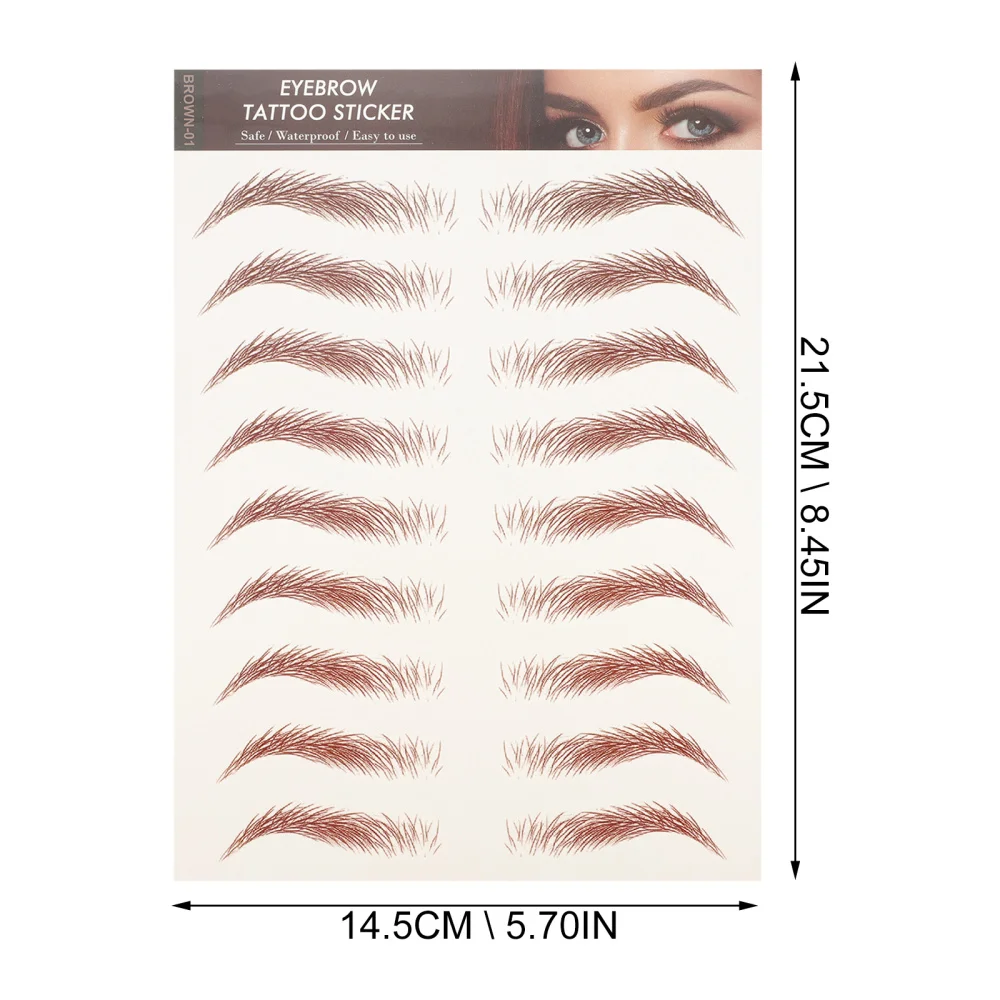 

8Pcs Hair-like Stickers Waterproof Fake Eyebrows Makeup Stickers