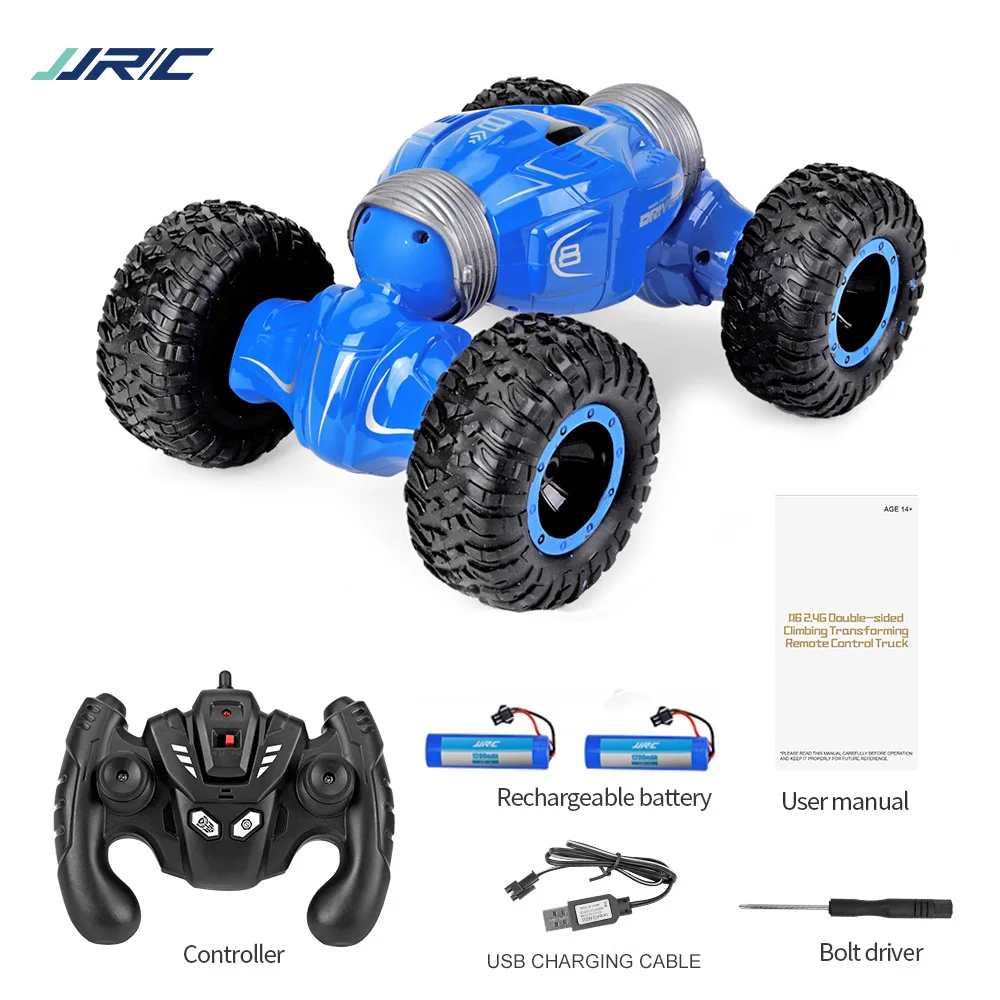 Blue 2 batteries JJRC Q70 RC автомобиль на радиоуправлении 2,4 ГГц 4WD Twist-deserte автомобили Внедорожные багги игрушка высокая скорость скалолазание RC автомобиль дети детские игрушки - Цвет: Blue 2 batteries