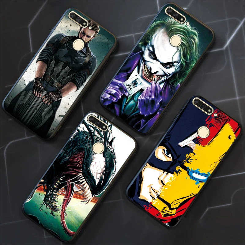 Черный ТПУ чехол для телефона Venom Joker, чехол для huawei P Smart iron Man, Бампер для huawei P Smart, чехол PSmart P Smart Z