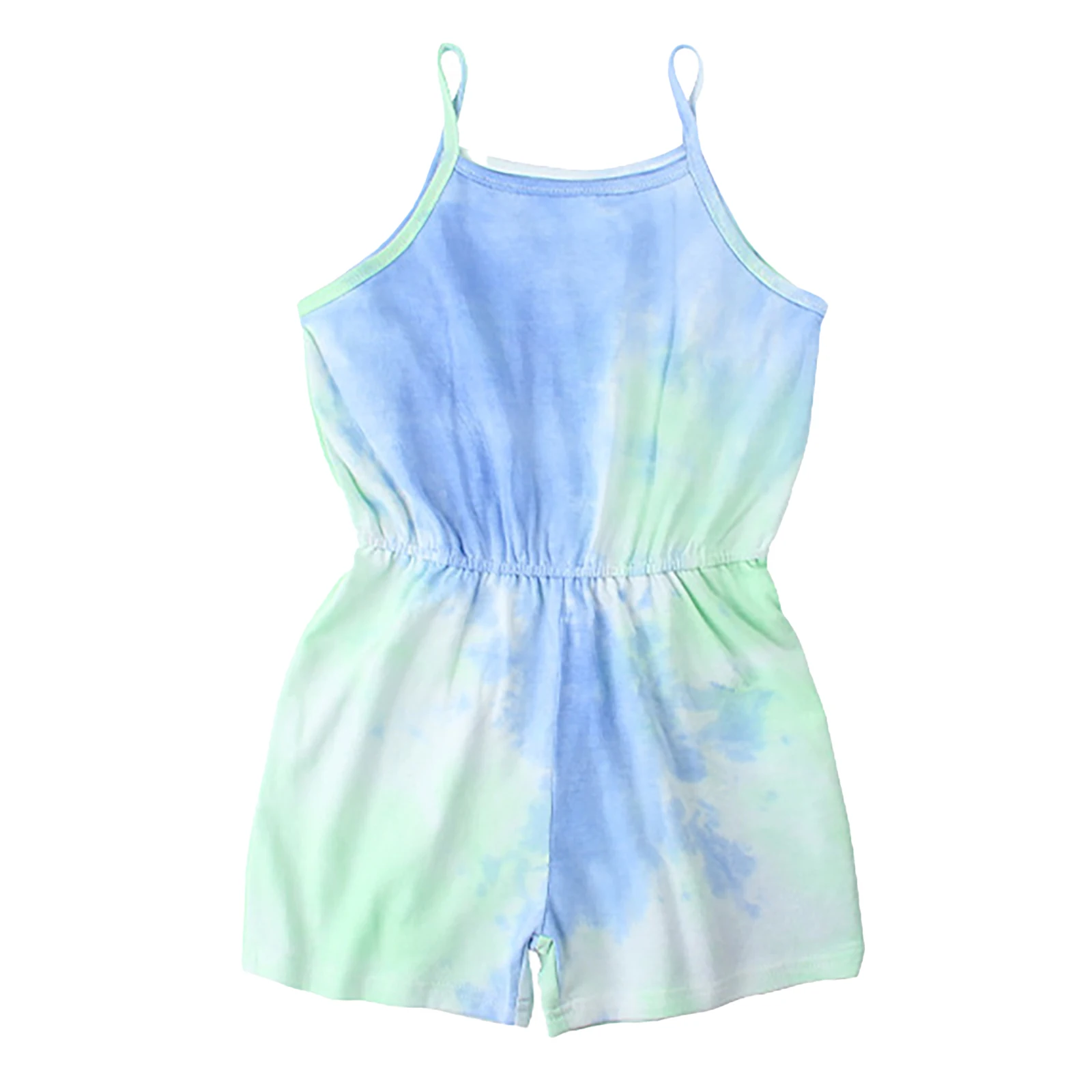 Детский танцевальный комбинезон на бретельках без рукавов с эластичным поясом |