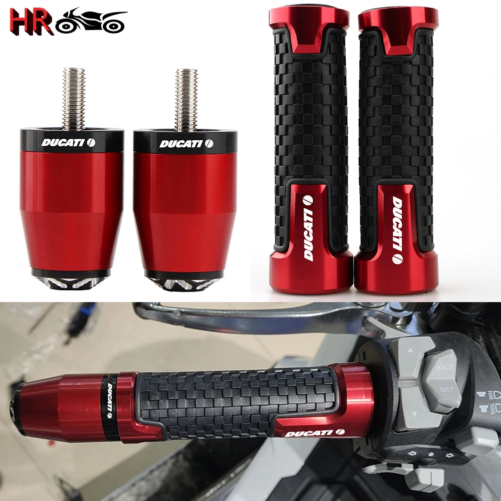 

For DUCATI Monster 400 620 695 696 795 796 797 821 1200 1200S All Years Motorcycle CNC Handlebar Grips Handle Bar Cap End Plugs