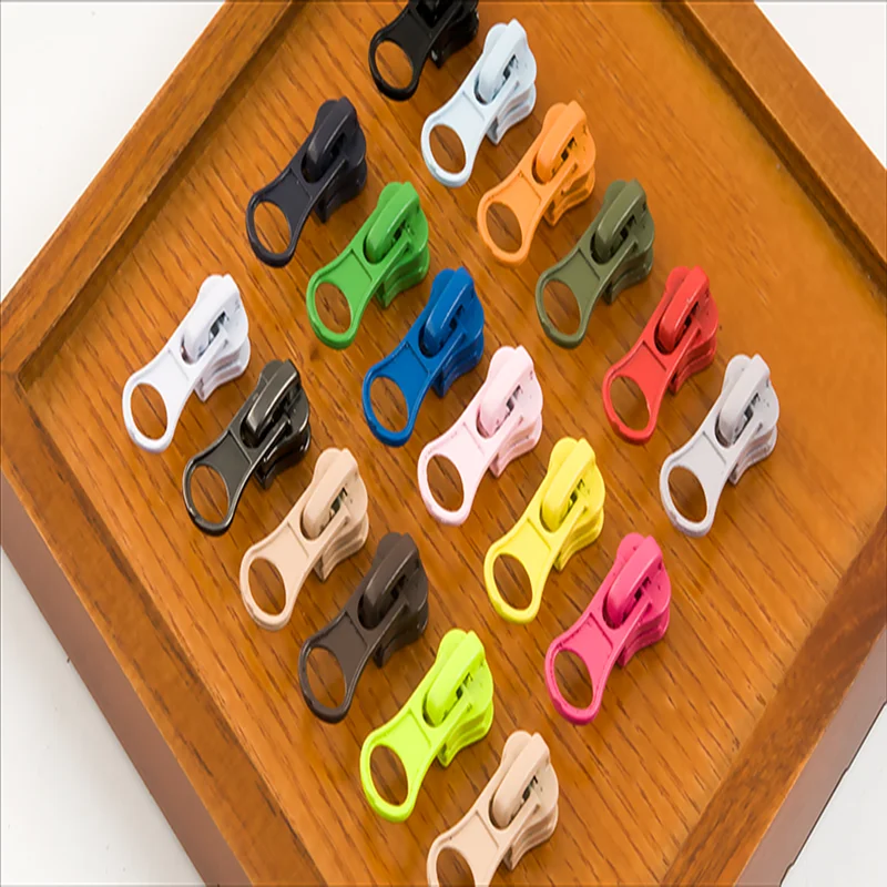 Оптовая продажа 10 шт 5 # полимер застежка молния Потяните слайдер ремонт смолы