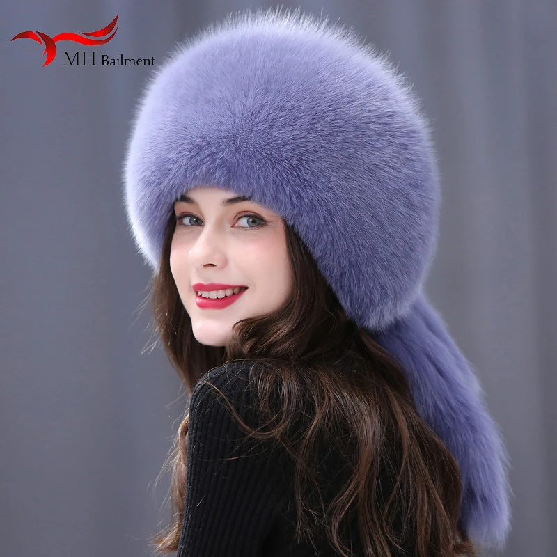 Fur hat children winter fox hair Mongolian Hat Winter mink warm ear protection northeast ski hat fashion Korean version