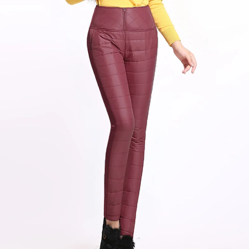 Брюки женские зимние утепленные эластичные с высокой талией 5XL 6XL | Женская одежда