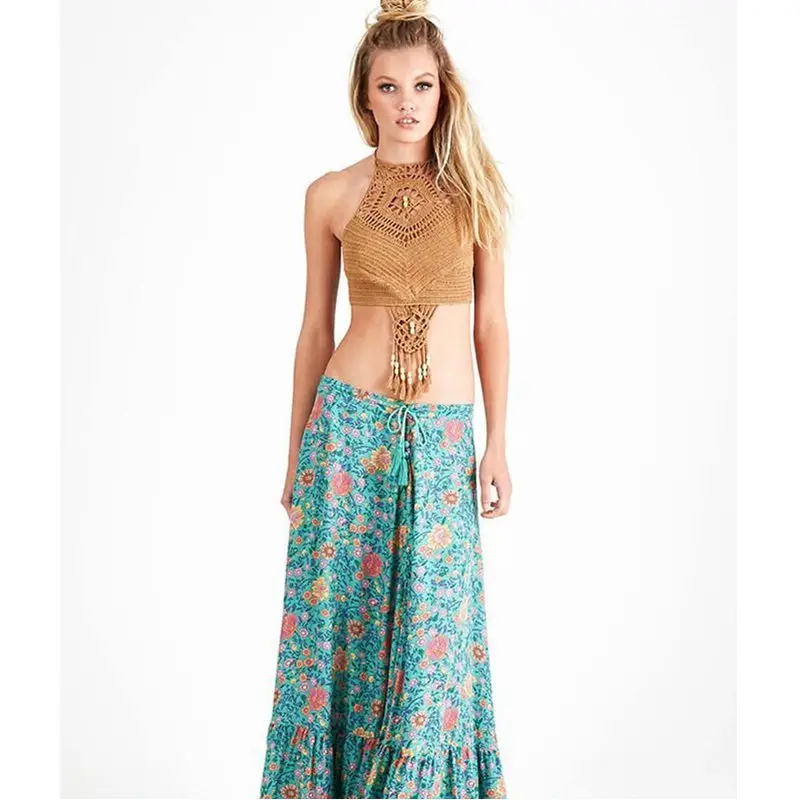 Бикини в стиле бохо модный пикантный раздельный купальник ручной вязки пляжный