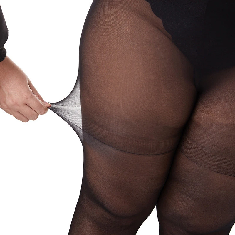

XXXL Oversized Extra large size breathe freely Summer thin sexy ladies women pantyhose silk stockings Nylon super Elastic Black