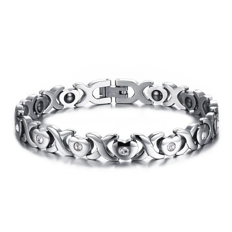 

Bracelets for Girls Silver Colour love braclets heart shape