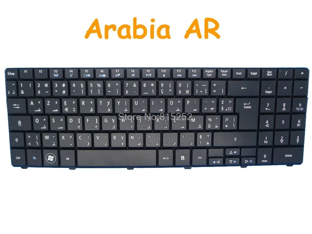 AR FR Клавиатура для ACER E525 V109902AS5 V109902AK5 V109902AS2 V109902AK2 9Z.N2M82.B2A 9Z.N2M82.B0A 9Z.N2M82.B2M