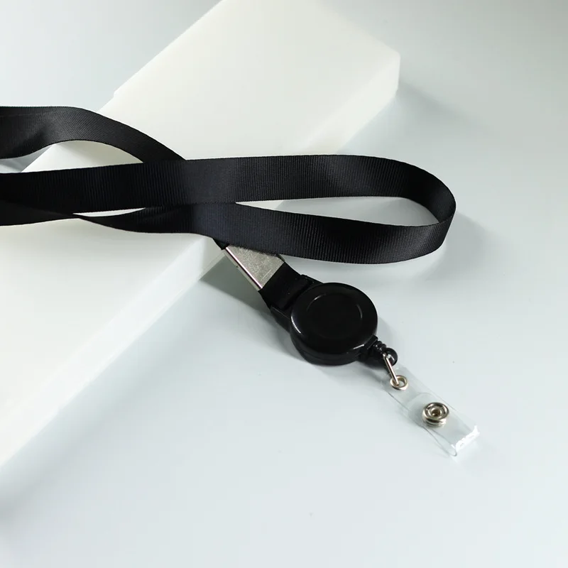 

Vertical Transparent Vinyl Plastic Clears ID Card Bag Case with Retractable Lanyard Badge Holder Accessories for Exhibition