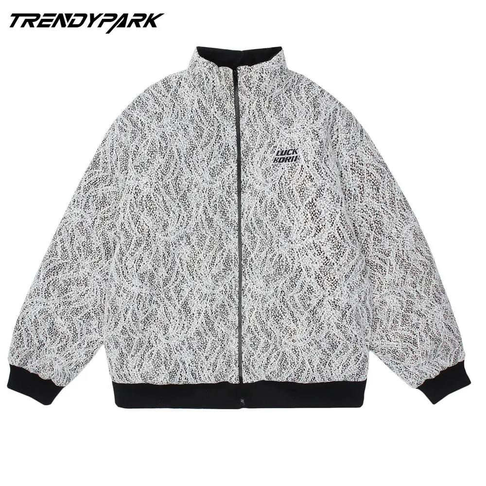 

Men's Jacket with Cover Mesh Baseball Uniform Cotton Fabric Harajuku Hip Hop Streetwear Casual Oversized Varsity Coat Grey