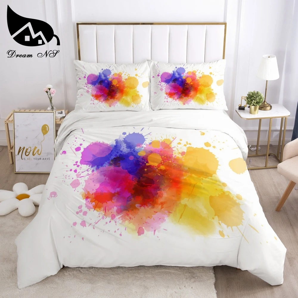 Dream NS Rainbow-colored Bedding set Bedding Home Textiles Set Dream color bars duvet cover set juego de cama