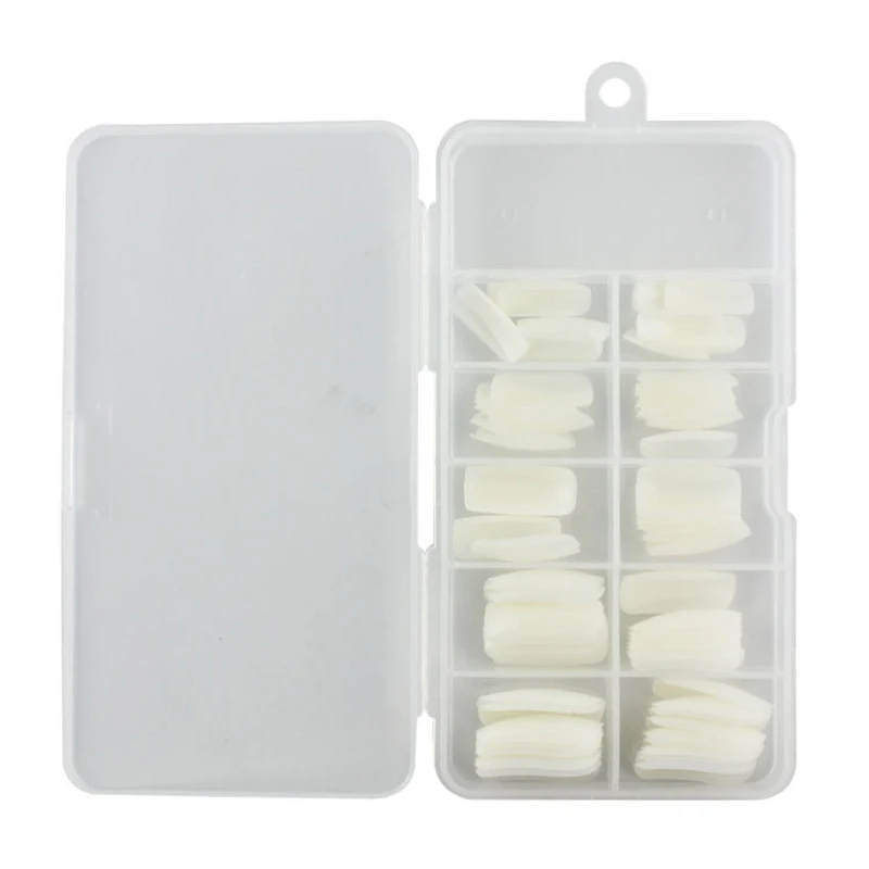 100 шт. накладные ногти натурального цвета в коробке|Накладные ногти| |