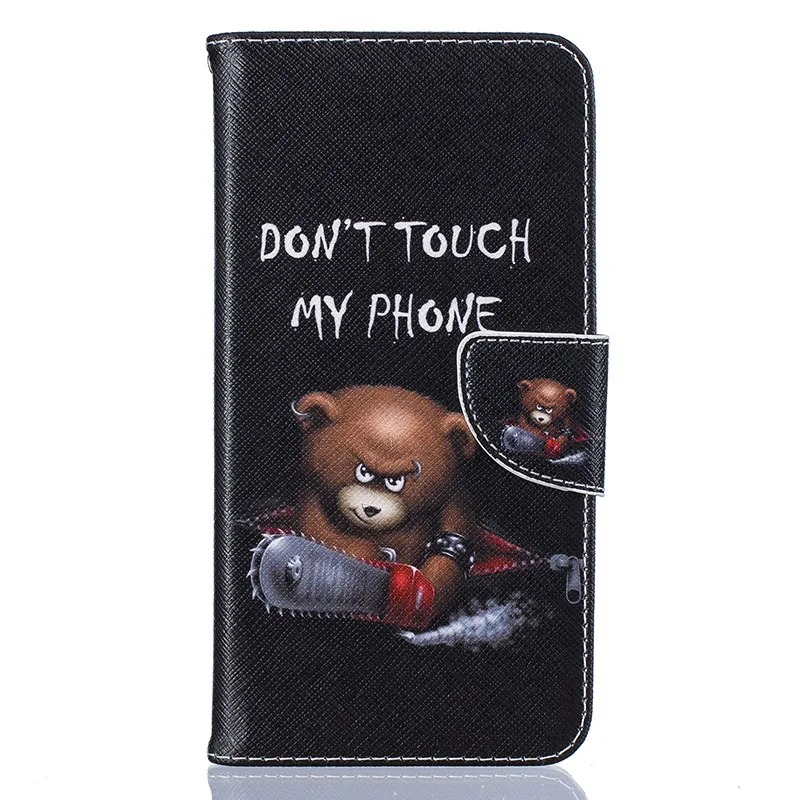 Чехол для iPhone 11 Pro Max Fundas с откидной крышкой из искусственной кожи, силиконовый чехол для iPhone XS X XR 8 7 Plus 6 6S 5 5S 6Plus 7 Plus, задняя крышка - Цвет: Bear