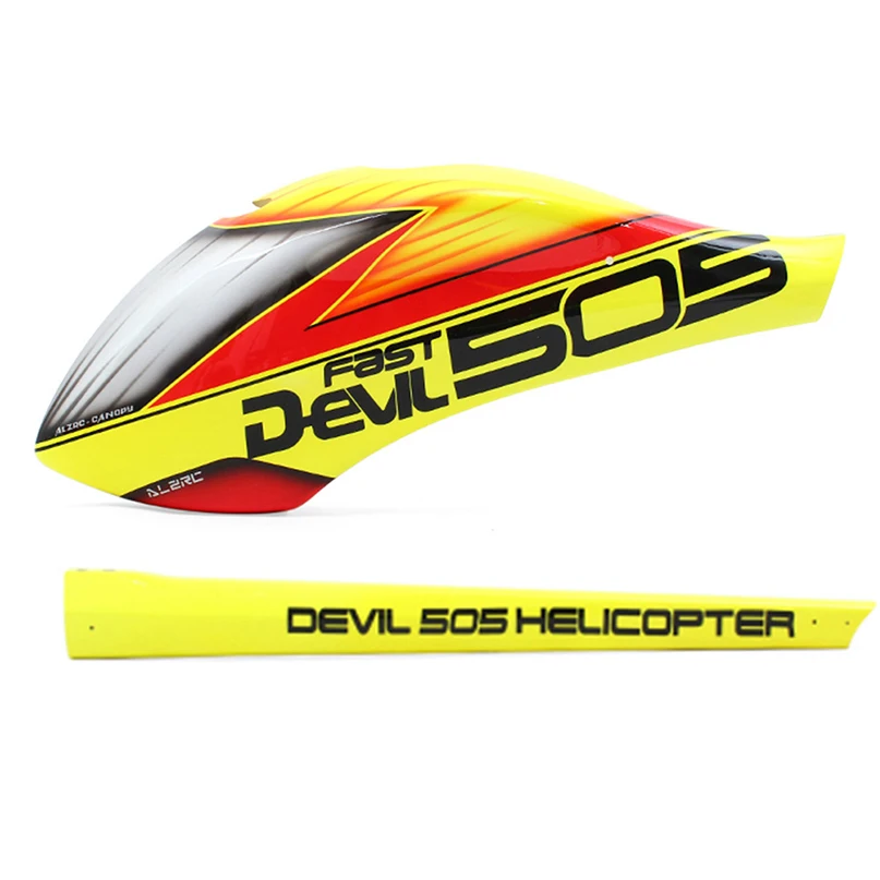 ALZRC Devil Fast 505 RC Запчасти для вертолета с навесом из стекловолокна хвостовое