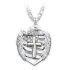 Винтажное ожерелье с подвеской-крестом в форме орла и американского флага для мужчин, модная инкрустированная кристаллами металлическая цепочка, аксессуары, мужские ювелирные изделия