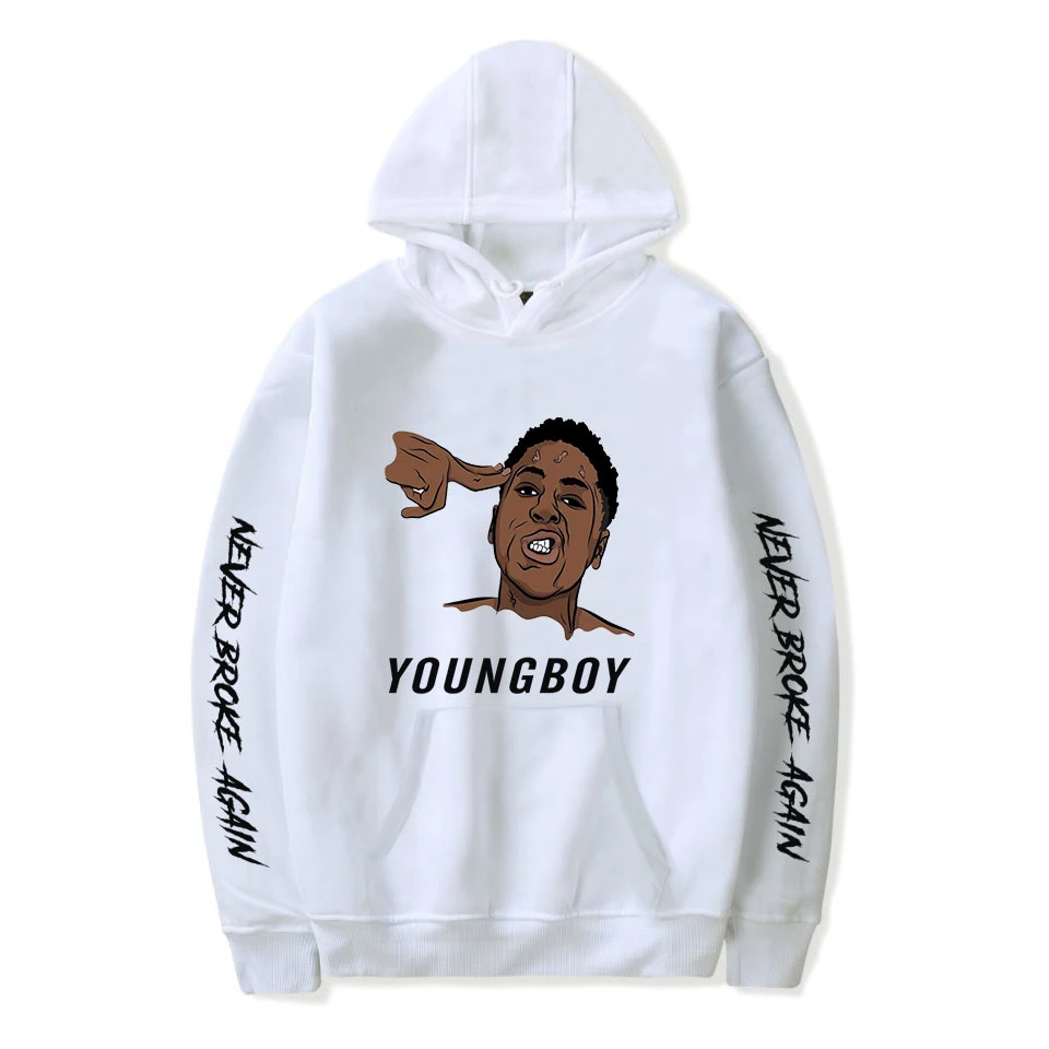 Рэпер YoungBoy ни разу не ломались снова Kentrell Дешон Gaulden печати с капюшоном для