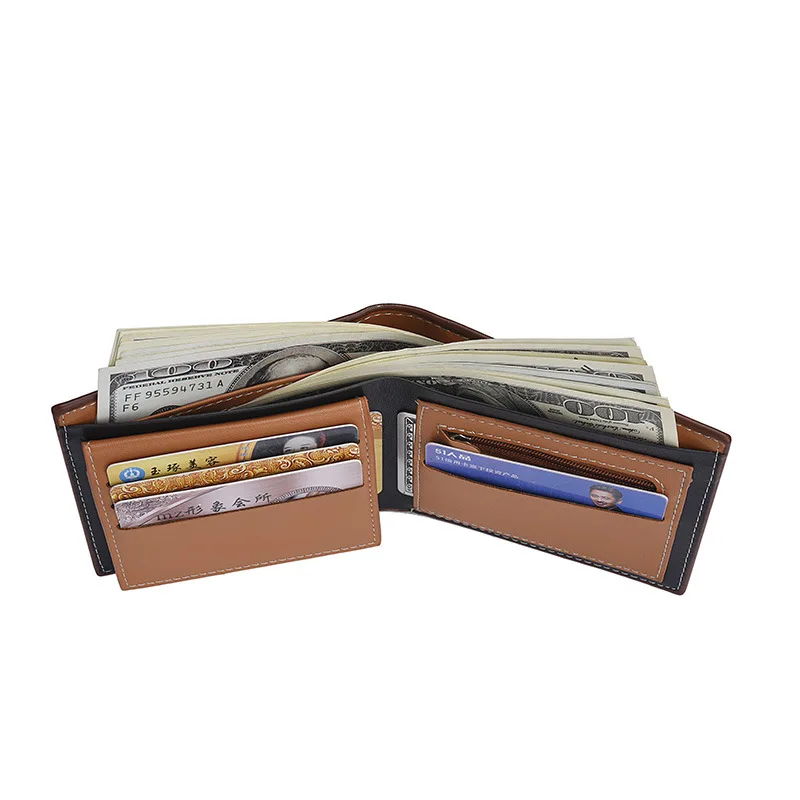 Custom Wallet Multi Functional Short Section Large Capacity Zipper Retro Custom Picture Wallet Father Plot Gift Purse For Men