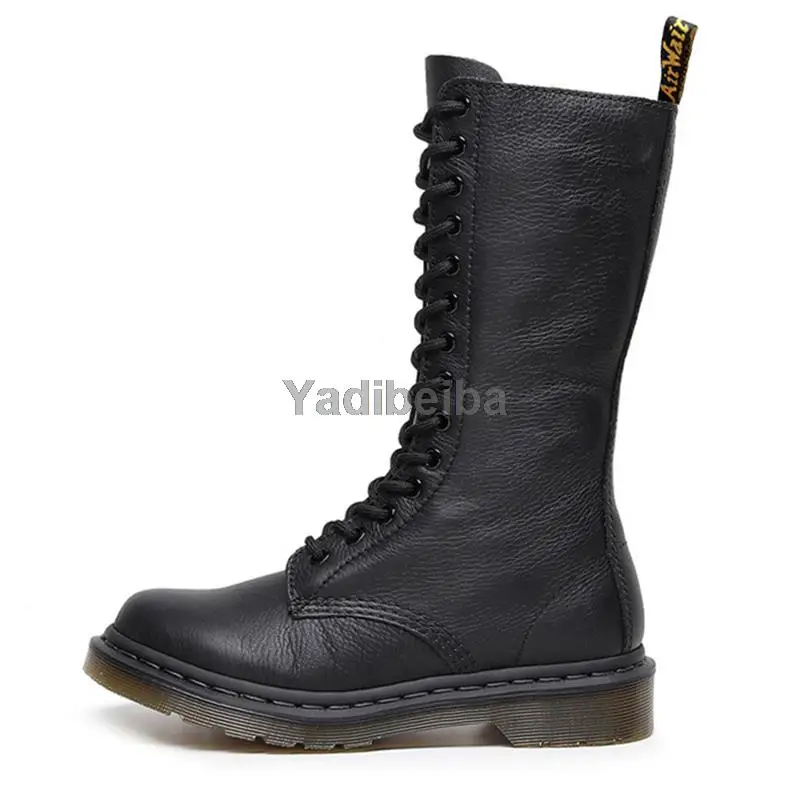 

Женские ботинки 2021, обувь на платформе, женские мотоциклетные ботинки, женские высокие ботинки до середины икры, длинные ботинки в готическ...